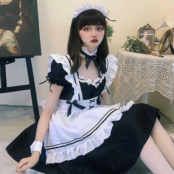 Thema Kostüm Viktorianisch Mittelalterlich Gothic Lolita Maid Dress Damen Retro Temperament Party Sweet Lolitas Cosplay Vintage Kawaii