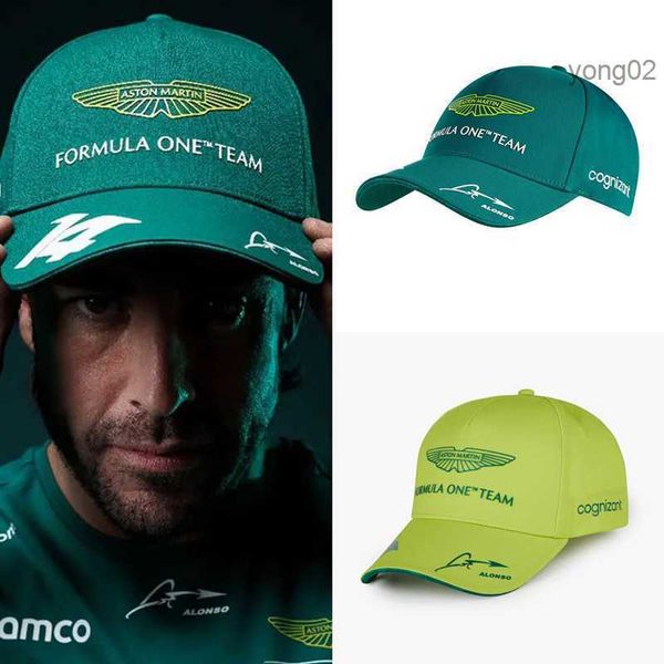 Caps de bola 2023 Moda Gorra Aston Martin F1 Fernando Alonso Baseball Gorro algodão chapéu ajustável Caps Sun Hats Gorras Hombre Y2303NQQH