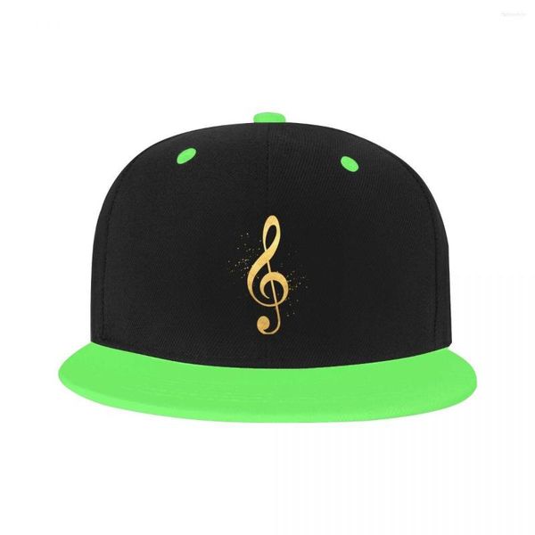 Ball Caps Fashion Unisex Gold Music Symbol Примечание бейсболка для взрослых регулируемые хип -хоп папа шляпа мужчина женщин защита солнца защита