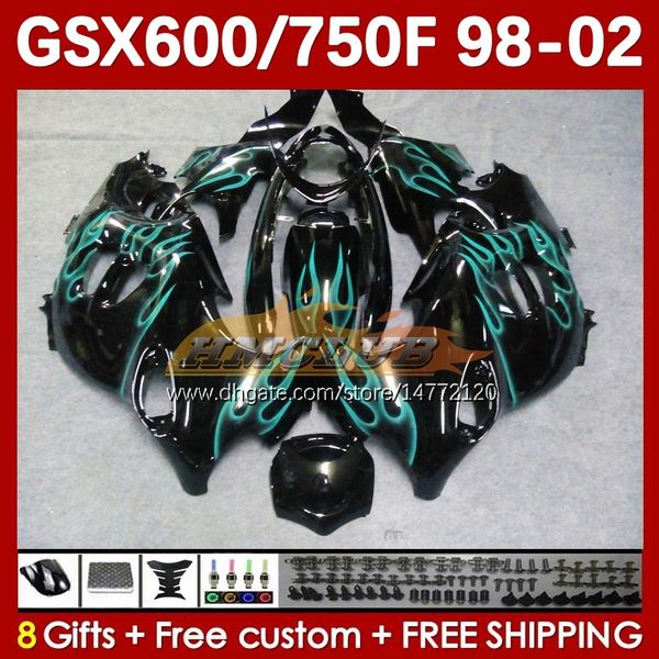 Körper für SUZUKI KATANA GSX600F GSXF600 GSXF750 GSXF 600 750 CC 98 99 00 01 02 169Nr ist Cyan