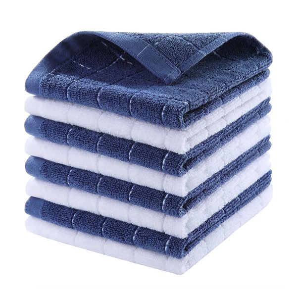 Reinigungstücher Olanly 100 Baumwoll-Geschirrtücher für Küche und Haushalt, ultraweiches, saugfähiges Handtuch mit Aufhängeöse, wiederverwendbare Reinigungswerkzeuge 230505