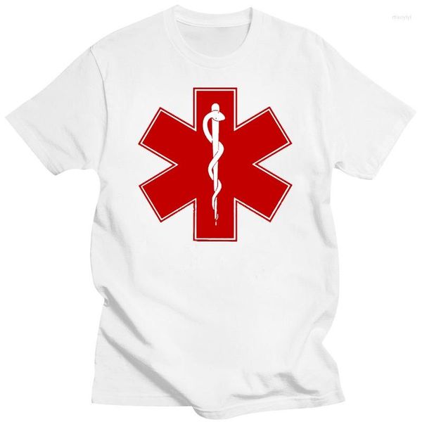 Männer T Shirts Logo Notfall Techniker Krankenwagen T-shirt Für Männer Plus Größe Baumwolle Team T-shirt 4XL 5XL 6XL camiseta