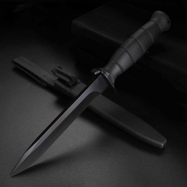 Kamp av bıçakları siyah d2 çelik açık bıçak kamp çok işlevli açık hava sağkalım edc alet bıçak yüksek sertlik av bıçağı p230506