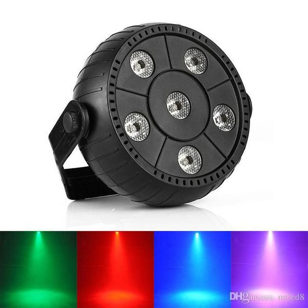 Mini 13W DJ Lazer Disko Top aşaması Işık 6 LED RGB Yıkama Efekt Taşınabilir aşama parlamalı Otomatik Ses Aktivasyonu İç Mekan Disko Lambası
