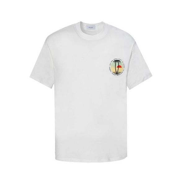 Rhude Mens T Shirt Designer Shirts Oversized Graphic Tee Sunset Beach Summer Short Seelve Casual Ao Ar Livre Hip Hop Streetwear EUA Tamanho Europeu
