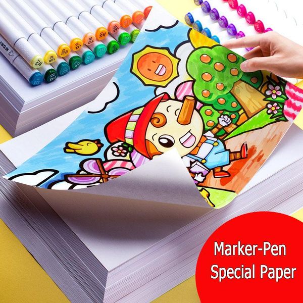 Карты Marke Special Paper 50 листов 120 г A4 Рисование бумага 8K Sketch Paper 16K студенты искусства большая белая газета