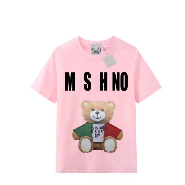 Mode Charme Europa und Amerika Damen T-Shirt Desgn Hot Summer Baumwolle Teddybär Grafikstil Muster trendy mit Buchstaben Herren T-Shirts Kurzarm Casual Shirts T-Shirt