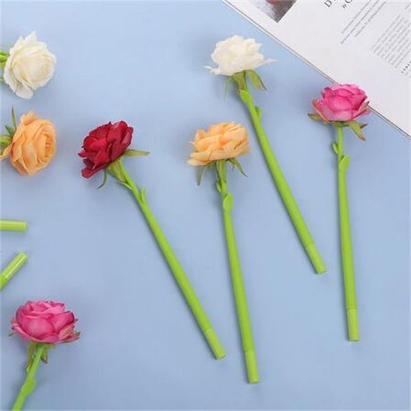 Kawaii Rose Flower Gel Pen Office School Supplies Канцелярские товары Creative Sweet Pretty Lovely Soft Pen GC2098