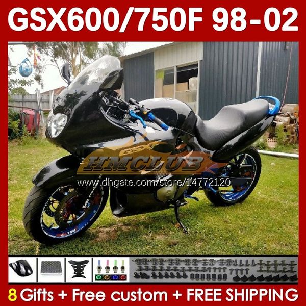 Corpo para Suzuki Katana GSX600F Black Stock GSXF600 GSXF750 GSXF 600 750 CC 98 99 00 01 02 169NO.134 600CC 750CC GSX750F GSXF-600 GSXF-750 199899 2001 2001 2002 2002 2002 2002 2002 2002 2002 2002 2002 2001