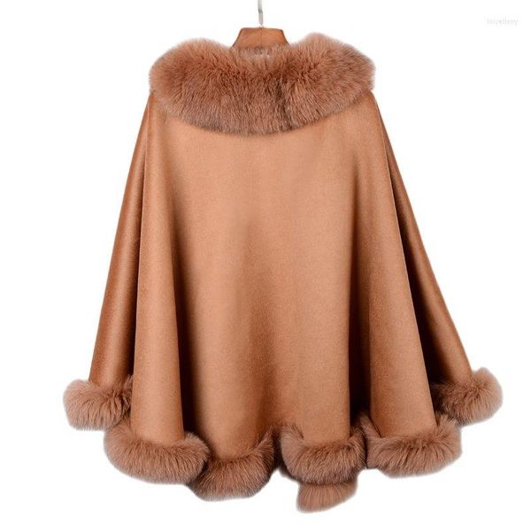 Lenços da primavera Autumn Women Fake Fel Tassels Tassels Cashmere Cardigan Poncho Fashion Purple Bat Shevecape Shawl Coat feminino