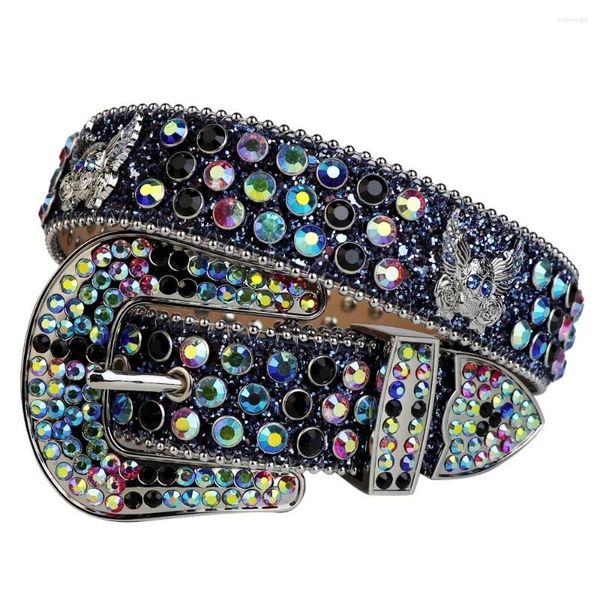 Cintos con vawgirl cowboy bling skull shinestone cinturão feminino explosivo versátil luxuoso hip hop inseado