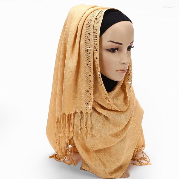 Шарфы H1352 Style Shimmer Muslim Long Scarf с стразами быстрая доставка может выбрать цвета