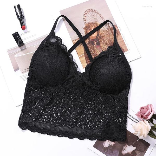 Tanques femininos Mulheres Tubo Top Top Beauty Back Bra Bra Lace Roupa Mulher Sexy Lingerie Roupas íntimas meninas jovens Bralette