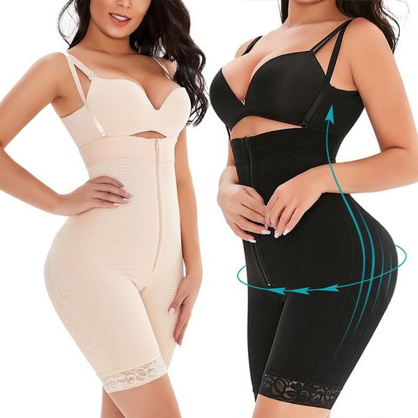 Shapers feminino Shapewear Mulheres Bulfeter Bulfenses Alta cinta zíper de calcinha emagrece