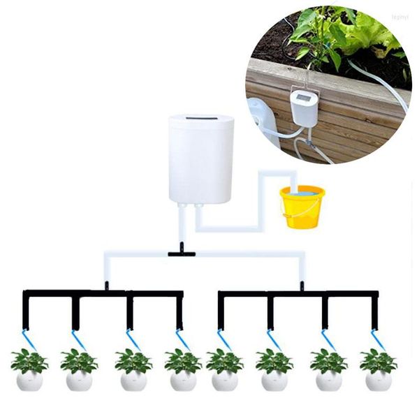 Bewässerungsanlagen Indoor Automatic System Pump Controller für 2/4/8 Töpfe Blumentropfbewässerung Pflanzen Sprinkler Gartenwerkzeug