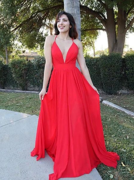 Сексуальные красные вечерние платья выпускной вечеринки для выпускной вечеринки спагетти по полу защито