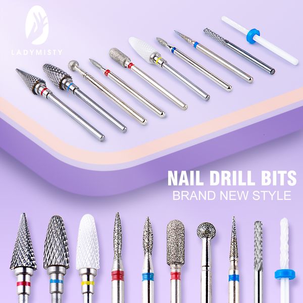 Nail Art Equipment 10-teiliges Set Wolframcarbid-Keramik- und Diamantfräser für Maniküre-Pediküre 230505