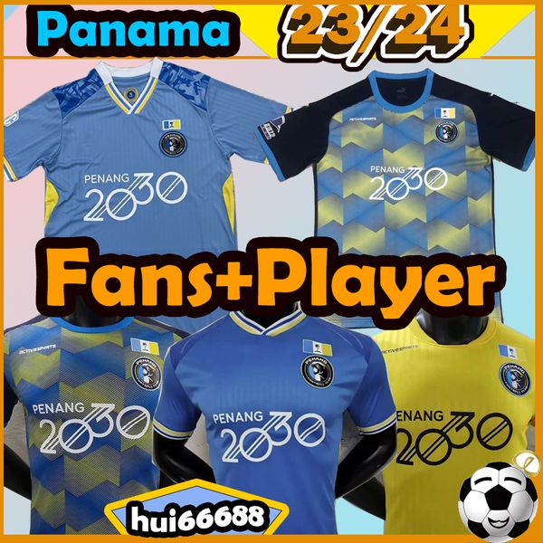 23/24 Malásia Penang Futebol Jerseys Super League Malásia Super League Camisa de Futebol Chow Saad 2023 2024 Homens Home Fans Jogador Azul Camesita de Futol Uniformes Curto