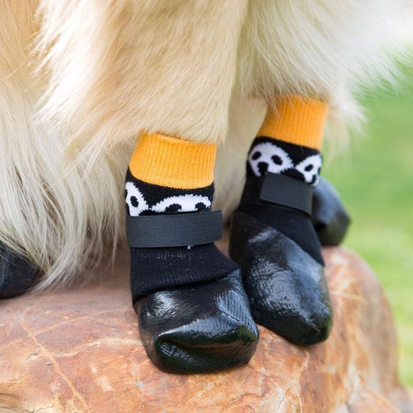 Abbigliamento Nuovo tipo di calzini per cani Copripiede per cani Scarpe antiscivolo Cartone animato Calzini per gatti impermeabili per esterni Prodotto per animali domestici di piccola e media taglia