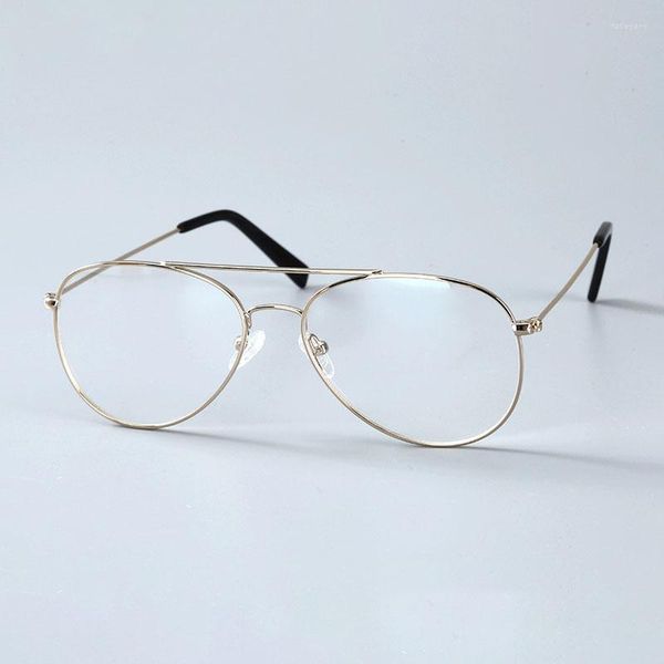 Sonnenbrillenrahmen Pilotenbrillenrahmen Männer Frauen Transparent Gefälschte Vintage Optische Myopie Brillen Aviation Klare Brillen Oculos