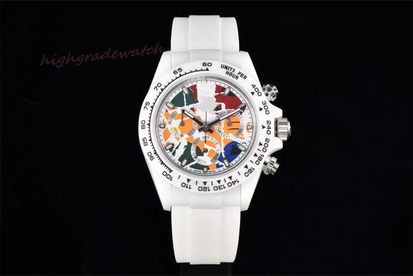 CS 2023 Neue Keramikserie Saphirglasspiegel 7750 Einzelstopp 12,4 mm * 40 mm Designeruhr 30 m wasserdicht