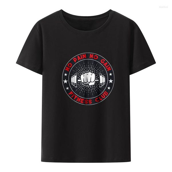Herren-T-Shirts No Pain Gain Fitness Club For T-Shirt Kurzarm Bequeme Roupas Masculinas Herrenbekleidung Cool