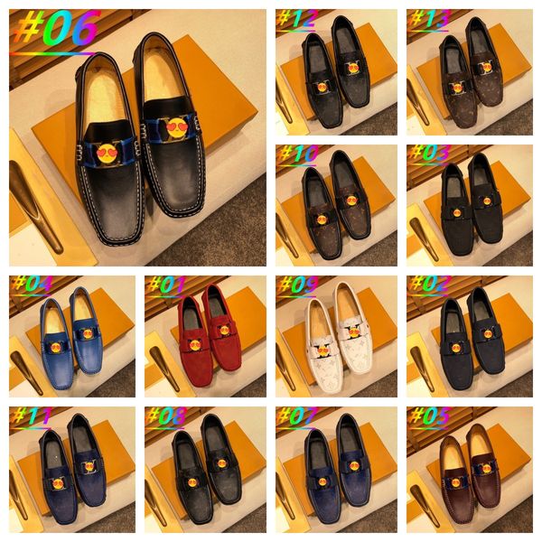 39 Model İtalyan Lüks Tasarımcı Erkek Terlik Orijinal Deri Loafers Erkekler Moccasins Sıradan Slip Olmayan İnsan Ayakkabı Yaz Moda Yarım Ayakkabı Erkek Boyut 38-46