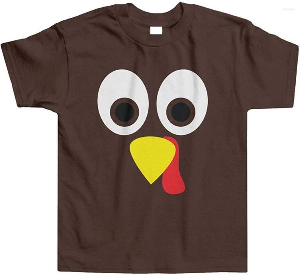 Magliette da uomo Tall Boys Man Thanksgiving Turkey Face Youth Shirt Uomo Donna TEE Stampa digitale