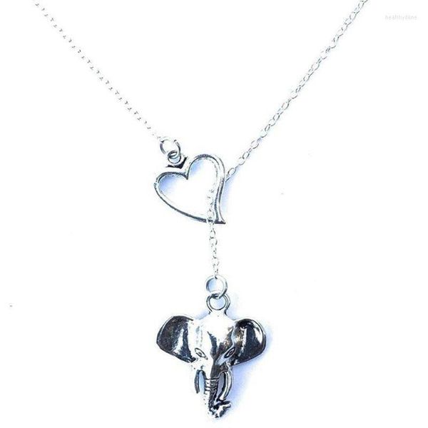 Anhänger Halsketten Liebe Herz Lariat Halskette Steampunk Jagd Hund Feder Elefant Pferd Papierflieger Schmetterling Choker Schmuck Geschenk Frauen