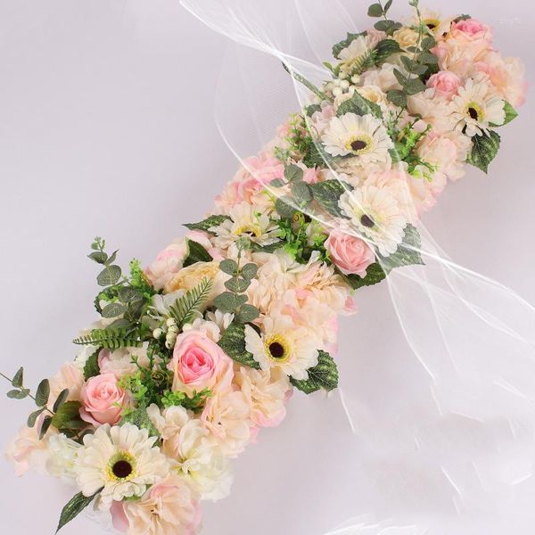 Flores decorativas Decoração de flores de casamento de 100 cm para Arco de Ferro Arco Artificial DIY Suprimentos Estação de Linha Citada de Linha Citada