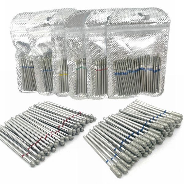 Nail Art Equipment 50pc Punta diamantata Set di punte pulite per cuticole Fresa per manicure Punte elettriche Accessori Strumento per rimuovere la pelle morta 230505