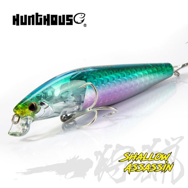 Baits Lures Hunthouse Minnow Wobblers galleggianti artificiali Esca da pesca 90mm 15g Tungsten Weight System Profondità 0 1 0 3 m pesca LW419 230505