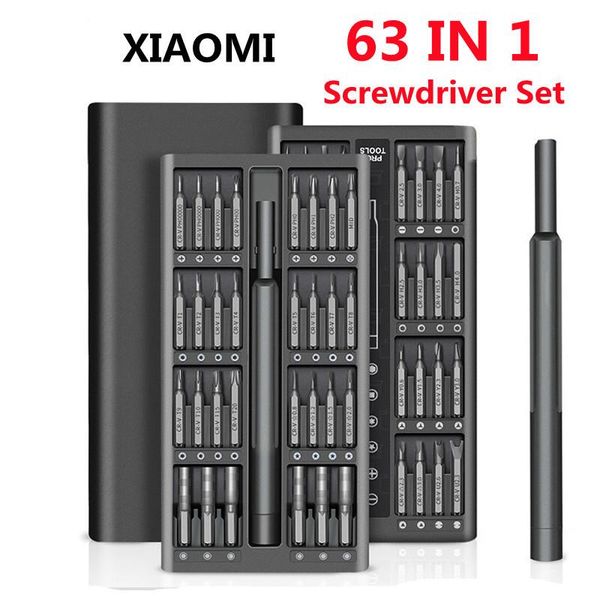 Conjunto de chaves de fenda Schroevendraaier Xiaomi 63 em 1 Kit de chaves de fenda magnéticas de precisão para computador móvel Iphone Kit de chaves de fenda Torx Tri Wing