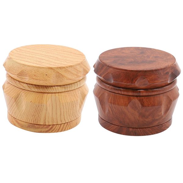 Grinder de madeira fumadora de madeira moer 2 tipos 40mm/50mm/63mm 4 camadas tabaco outros acessórios de fumaça