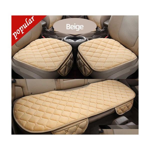 Capas do assento do carro Er acessório traseiro dianteiro traseiro de pano de inverno Inverno quente Cushion respirável protetor Mat Pad Interior Drop entrega mobil dhpi5