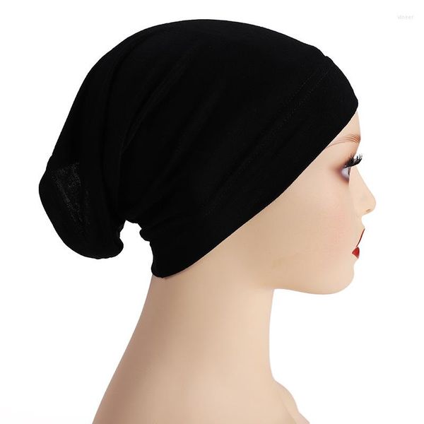 Lenços de lenços muçulmanos véu hijab lenço de cabeça turbante para hijabs femininos chapéu islâmico por atacado