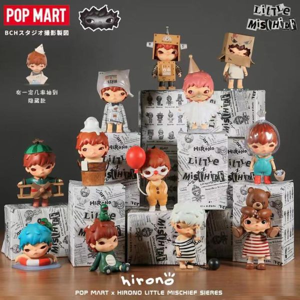 Figuras de brinquedo de ação original POPMART HIRONO The Other One Series Estatueta Menino Anime Figura Brinquedos Caixa Surpresa Saco Misterioso Bonito Kawaii Presente de Aniversário 221027