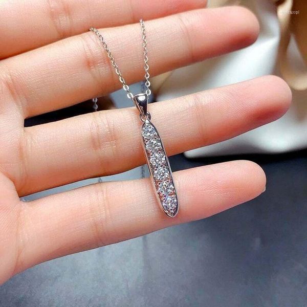 Collane con ciondolo Collana lunga geometrica Intarsiato Cubic Zirconia Donne semplici ed eleganti per matrimoni Gioielli di moda versatili