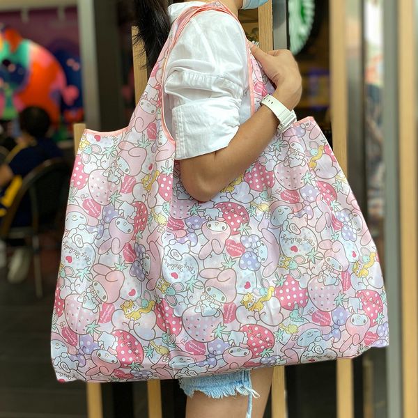 Alışveriş çantaları büyük yeniden kullanılabilir bakkal bayanlar tote 50lb moda cep omuz katlanabilir eko yıkanabilir 230505