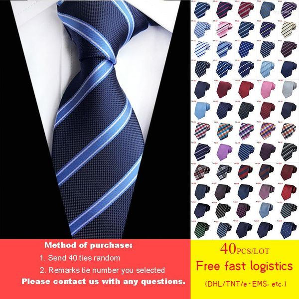Bow Ties DHL/TNT 40PCS 60 Стили галстук для мужчины оптом классический 8 см шелковой роскошный роскошный бизнес -галстук