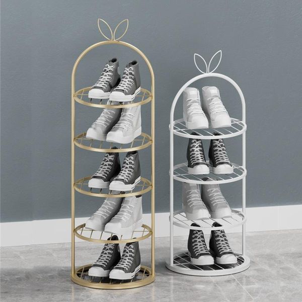 Ripostiglio per abbigliamento Guardaroba Scaffale per scarpe Porta semplice Casa Armadio per scarpe per bambini multistrato Dormitorio Piccola camera da letto stretta MetalStorageC