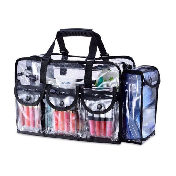 Bolsas de cosméticos Casos para homens Mulheres Bolsa cosmética Transparente à prova d'água de grande capacidade Lipstick Holyetries Cuidados de pele Produtos de maquiagem Organizador de bolsa 230505