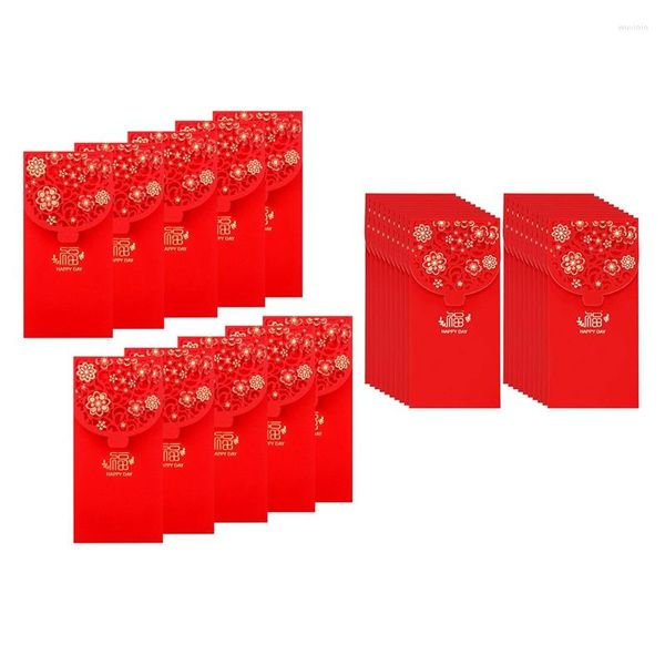 Embrulhado de presentes 30 PCS Envelopes vermelhos do ano chinês Lucky Money Spring Festival Packet (7x3,4 polegadas) 10 a 20pcs b