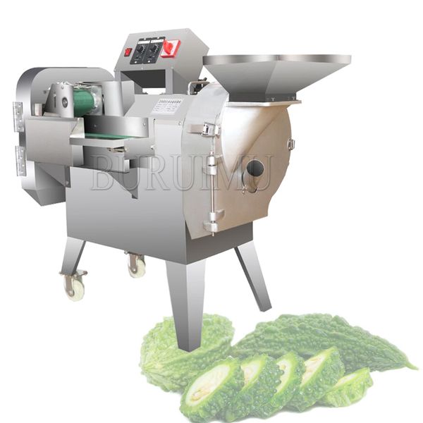 830 Máquina de corte de legumes de cabeça dupla Máquina de corte de batata elétrica industrial comercial Cortador de legumes Cortador de cebola Máquina de corte