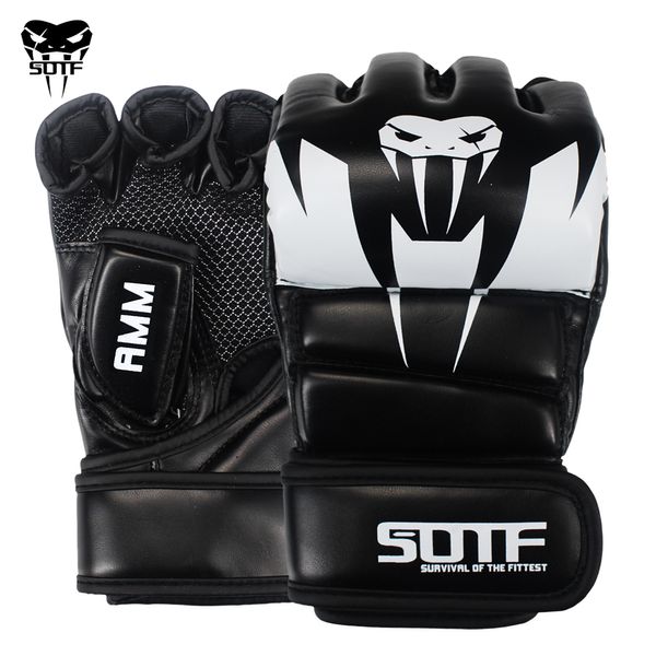 Sporthandschuhe SOTF Erwachsene MMA Giftschlange Multicolor Boxhandschuhe Tiger Muay Thai Muay Thai Boxkampfhandschuh Sanda Pads Box 230505