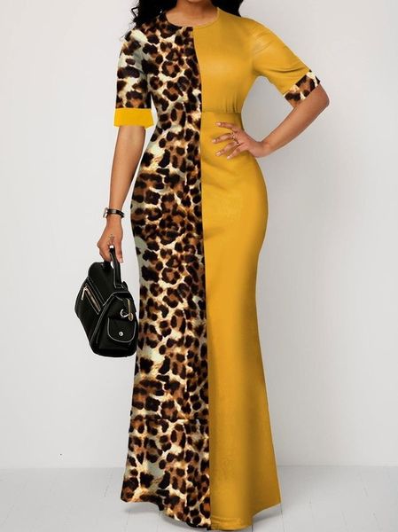 Roupas étnicas Design africano Dashiki Impressão de vestido leopardo Muçulmano abaya bazin vestidos de túnicos africa