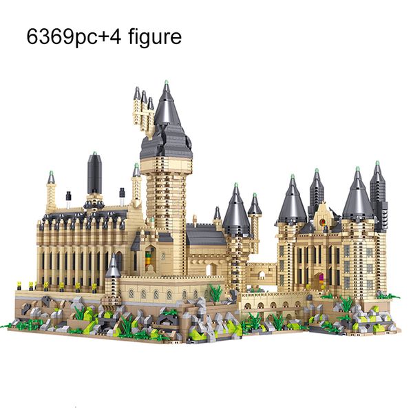 Bloco 6369pcs micro magia medieval castle model Building Assembly City Bricks for Kid Adult Toys Presente com 4 Figura 230506