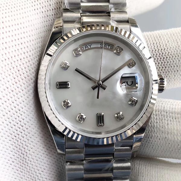 ST9 DIA Mens relógios Caijiamin Data Máquina automática 40mm 904l Sapphire de aço inoxidável com diamante Hidden Dobring Buckle 36mm Relógios Dhgate à prova d'água U1