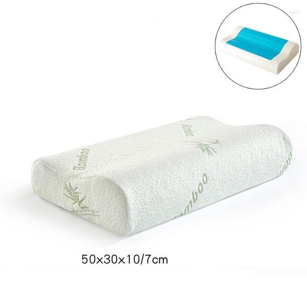 Sono de travesseiro confortável com memória ortopédica Curva ergonômica Curva cervical Caso de cama Rest Pad 50x30 cm