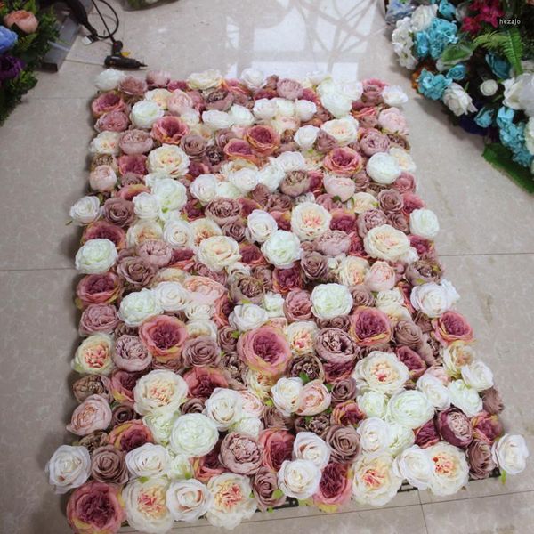 Fiori decorativi SPR 3D Occasione di matrimonio artificiale di alta qualità Fiore di rosa Decorazione per lo sfondo della parete Decorazione di sempre